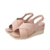 AMP0102 Wedge Cross Strap Sandals