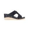 AMP0103 Front Zip Wedge Heel Sandals