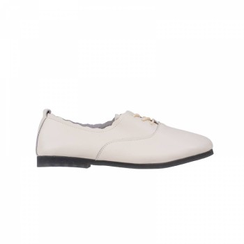 AMP5012 Tracce Leather Lace Up Flat Ballerinas
