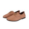 AMP5012 Tracce Leather Lace Up Flat Ballerinas
