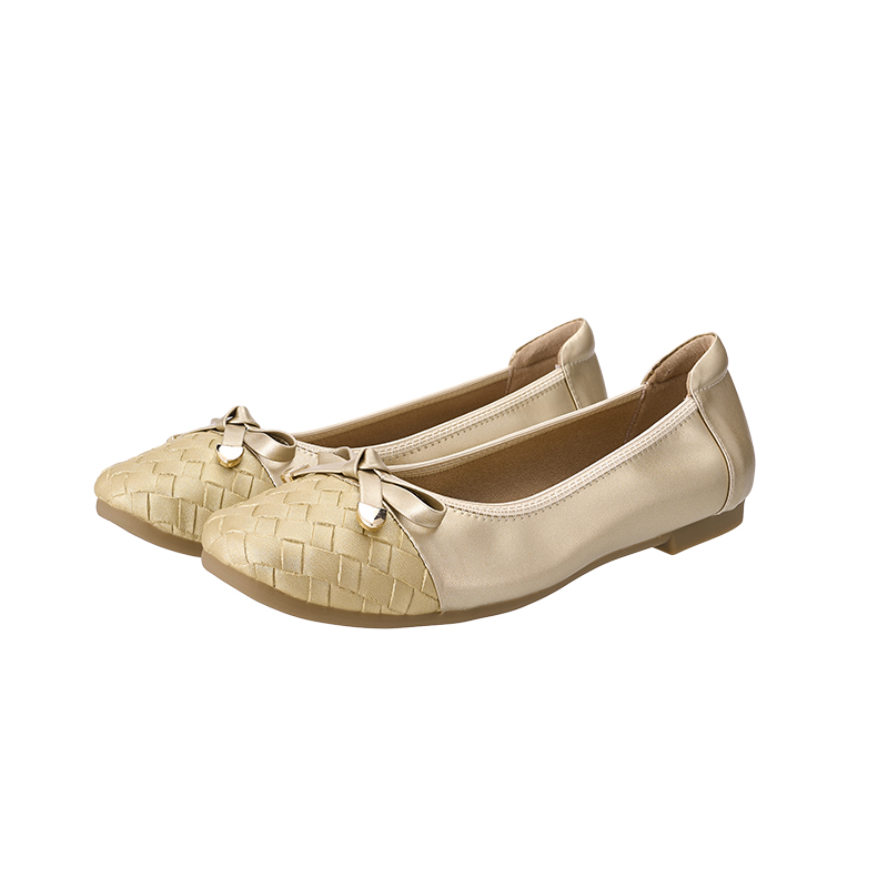 EBS0070 EVERBEST Weave Cap Toe Ballet Flats