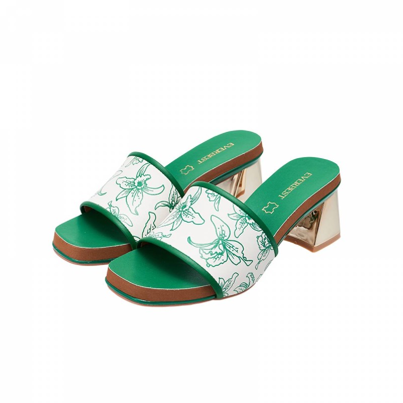 EHH2036 - Orchid Printed Block Heel