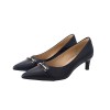 EHH2038 - Buckle Pointed Toe Kitten Heel