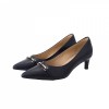 EHH2038 - Buckle Pointed Toe Kitten Heel