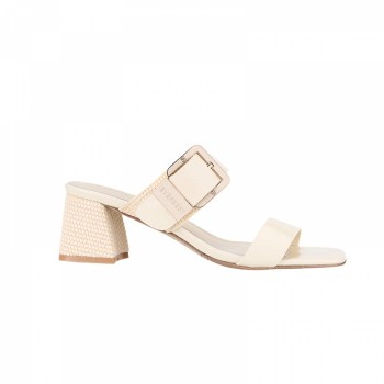 EHH2039 Woven Texture Block Heel Sandals