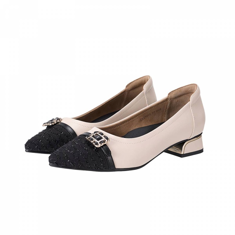 EXZ7015 Pointed Toe Block Heel