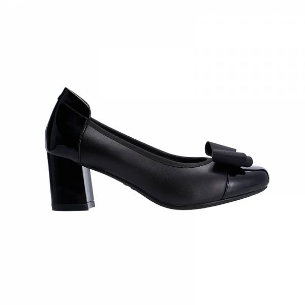 LH2023 Non Removable Bow Design High Heels Ladies Court Shoes
