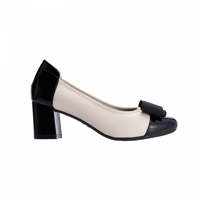 LH2023 Non Removable Bow Design High Heels Ladies Court Shoes