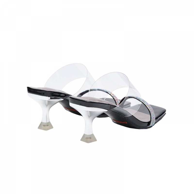 LY8039 Crystal Acrylic Heels Designs Sandals