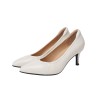 LY8042 Leather Classic Kitten Heel Shoes