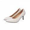 LY8042 Leather Classic Kitten Heel Shoes