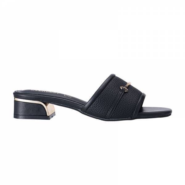 LY8048 Metal Accent Textured Slip on Sandals