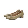 LY8051 Leather Minimalist Ribbon Pumps