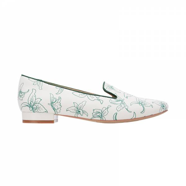 QH8840 Orchid Printed Flat Shoes