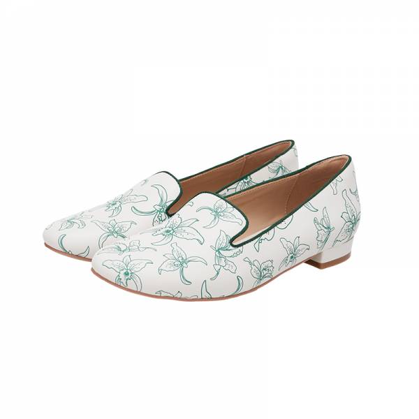 QH8840 Orchid Printed Flat Shoes