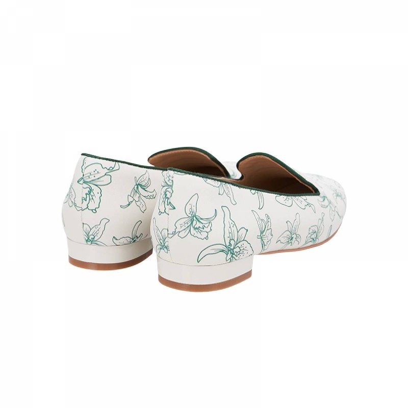 QH8840 Orchid Printed Flat Shoes