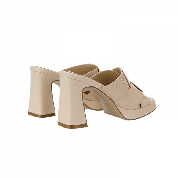 QH8843 Everbest Weave Platform Heel Slip-Ons Sandals