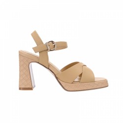 QH8844 Weave Platform Slip On Sandals