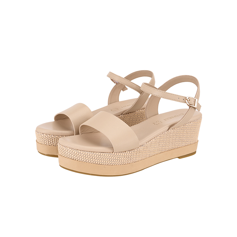 QH8845 Woven Texture Ankle Strap Sandals
